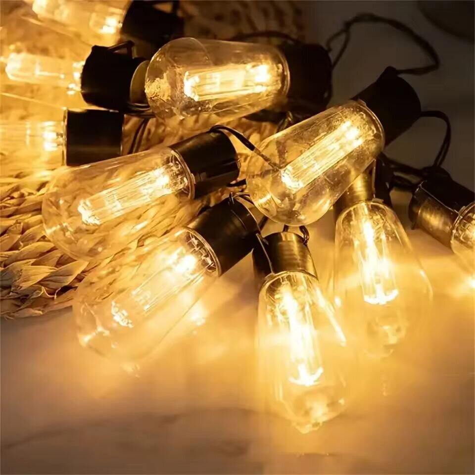 1PC Solar Bulbs String LightsOutdoor Waterproof Garden LampsGardenTerraceBalconyCampingParty Retro Decoration Fairy Lamps