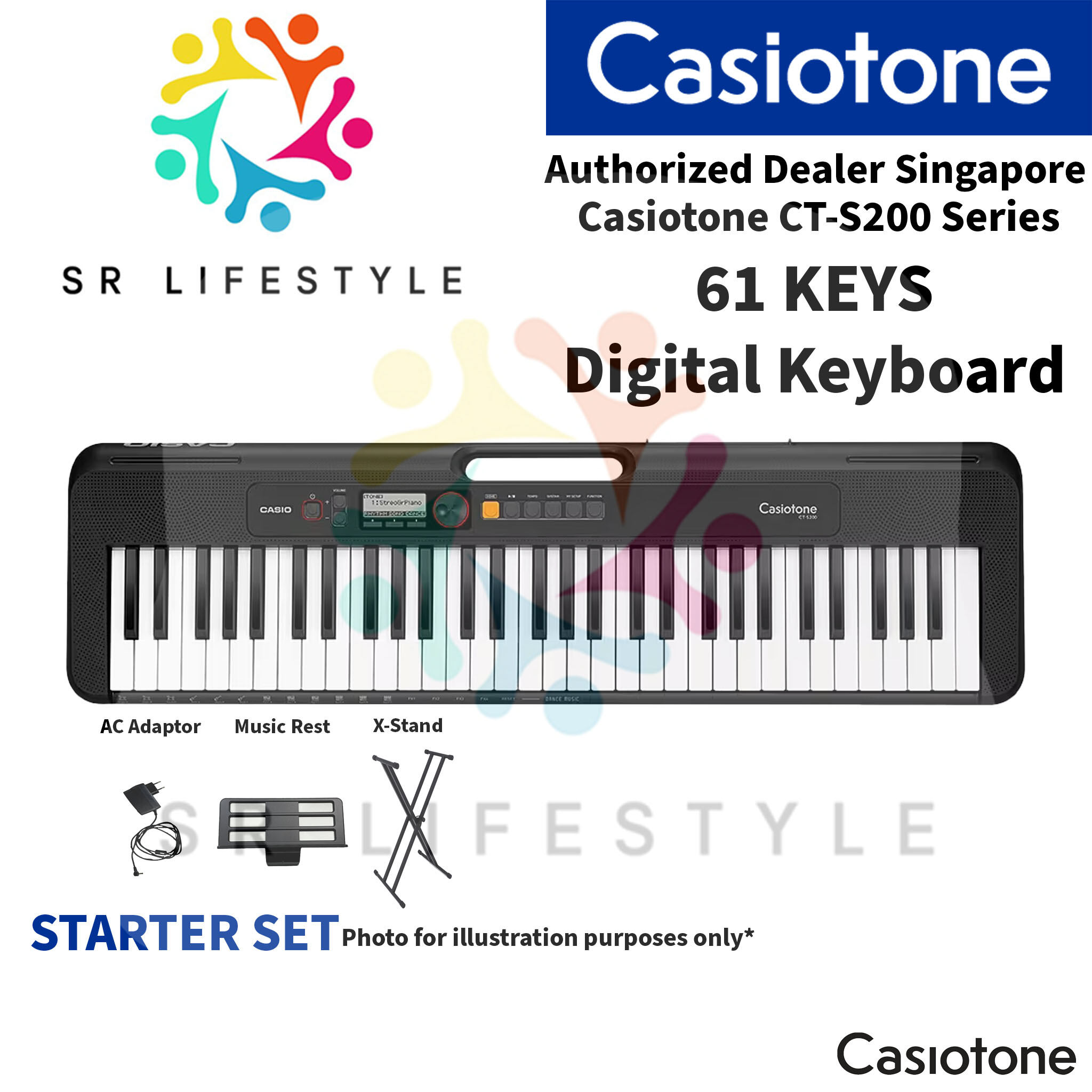 Authorized Dealer Casio CT S200 Black Standard Digital Keyboard