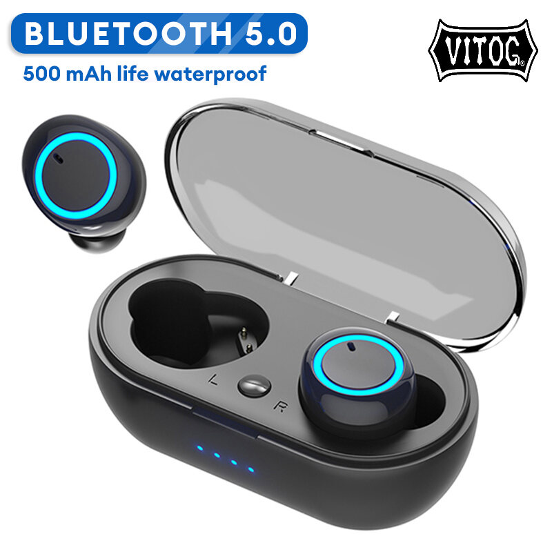 VITOG TWS Wireless Earbuds with Charging Box, Bluetooth Headphone