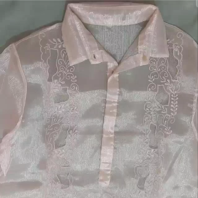 #00133 Barong Tagalog Formal Longsleeves for Men Plain White