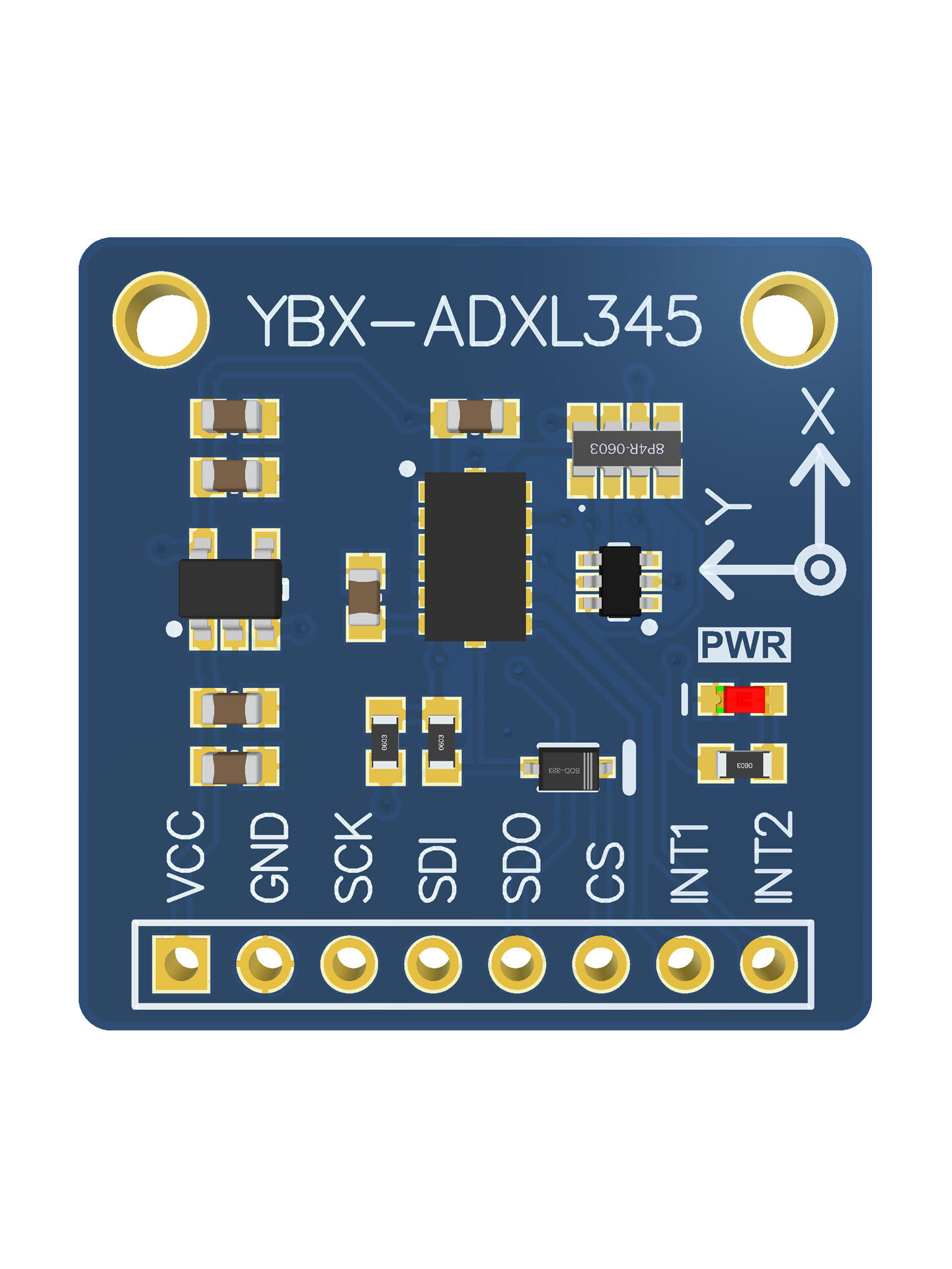 New YBX-ADXL345 Three-Axis Accelerometer Sensor Module SPI I2C ...