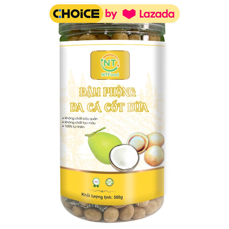 Đậu phộng da cá nước cốt dừa NTFood hũ 500gr - Nhất Tín Food