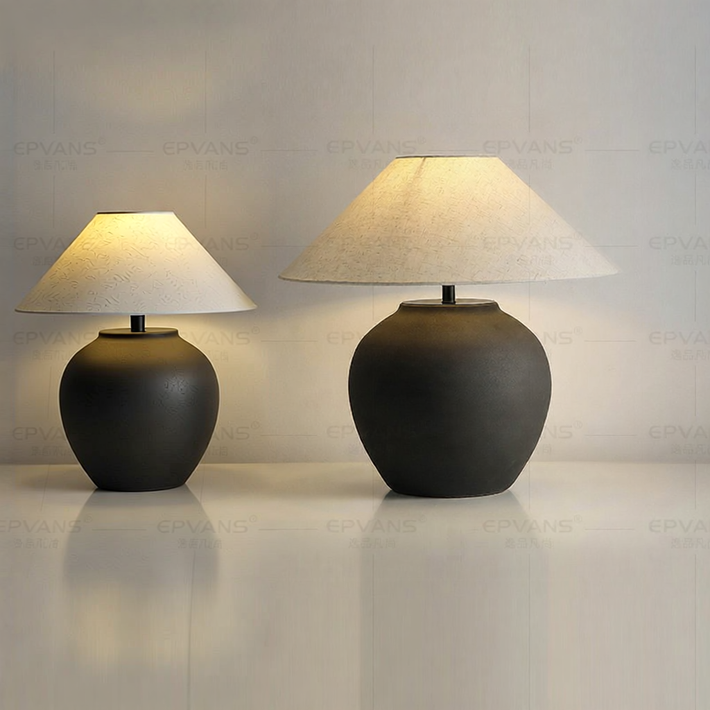 EPVANS | Chinese Wabi-Sabi Jingdezhen Ceramic Table Lamp