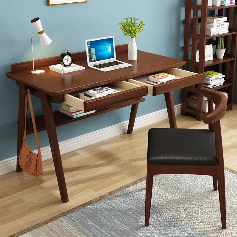 Solid Wood Desk Study Table Home Small Apartment Primary and Secondary School Student Desk Nordic Computer Desk Simple Office Table