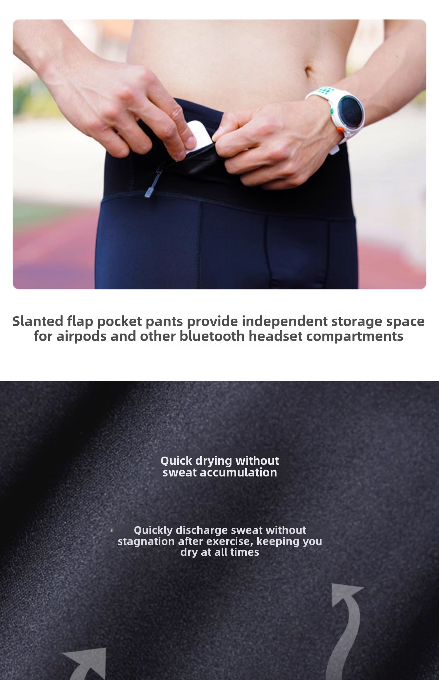 FlipBelt Competition Fanny Pack Pants Kangaroo Pants 20 Professional Running Shorts Quick Dry Sports Compression Pants for Men · v3