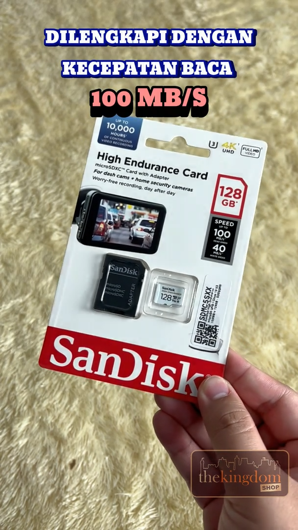 SanDisk High Endurance microSD UHS-I Class 10 U3 100MB/s with