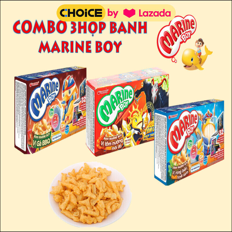 Combo 3 Hộp bánh Cá Marine Boy