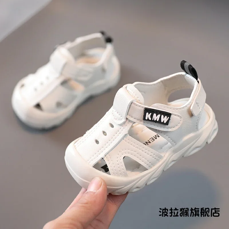 Summer Baby Boy Sandals Non-Slip Soft Bottom 0 1-3 Years Old Half Baby Toddler Shoes Closed Toe Female Little Kids' Shoes Boys