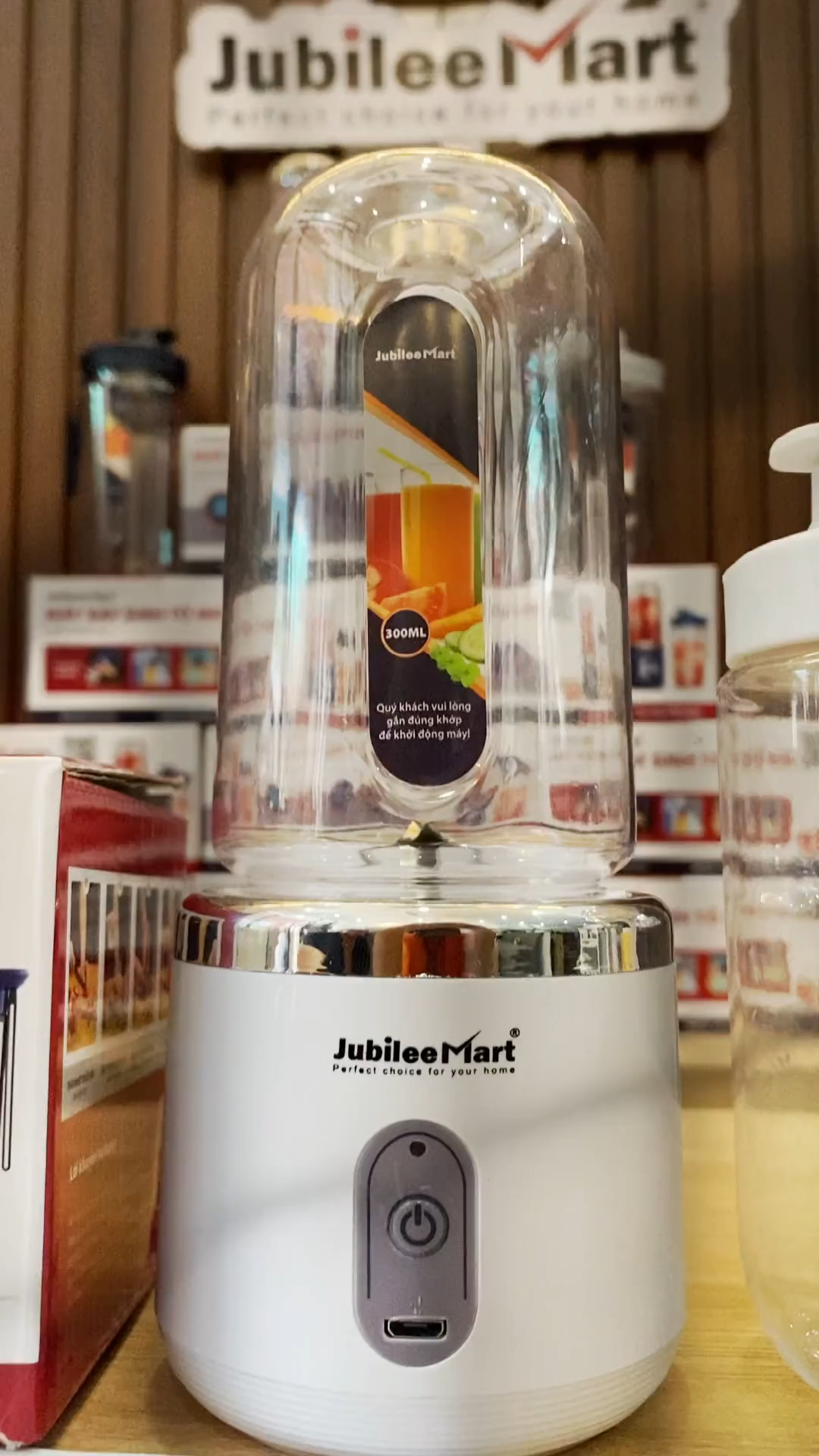 ĐỘC QUYỀN-Máy Xay Sinh Tố Jubilee Mart 400ML Cầm Tay Xay Nhanh Nhuyễn 10 Lưỡi Dao Siêu Bén, BẢO HÀNH 2 NĂM