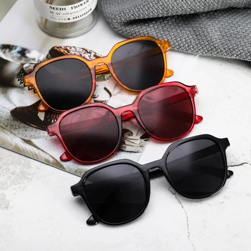2019 New Ins Sunglasses Women's Korean-Style Fashionable GM Sunglasses round Face Net Red Big Face Street Shot UV Protection Glasses