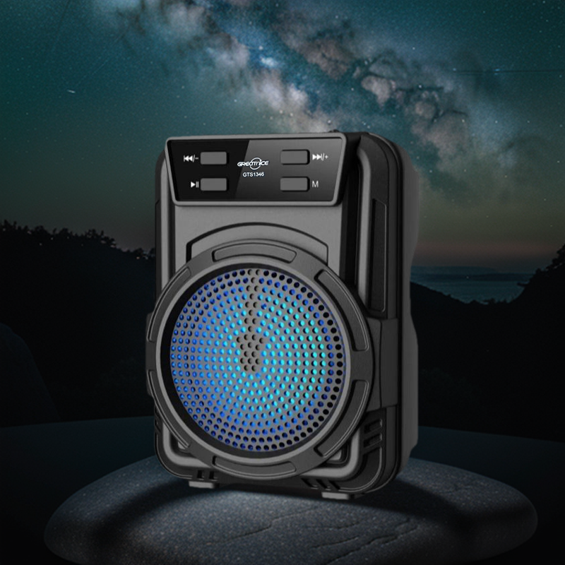 Bluetooth Rechargeable Speaker With FM Radio, TF Memory Card Reader and USB Pen Drive GTS-1346. 