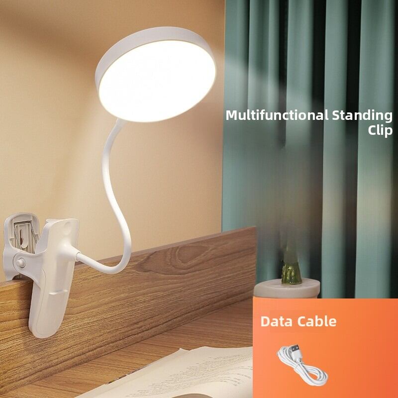 Eagle Brand Clip-On LED Reading Lamp Rechargeable Desk Lamp Bedroom Study Tool Eye Protection Small Table Lamp for Homework
