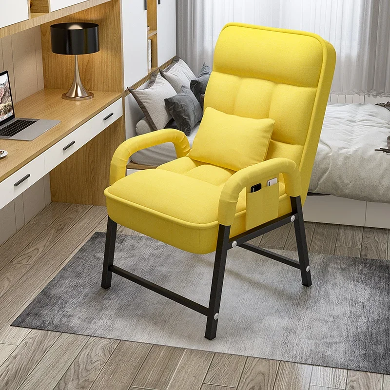 Computer Chair Home Comfortable Study Long-Sitting Single Reclining Dormitory Gaming Chair Lazy Sofa Office Backrest Chair