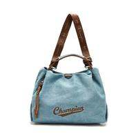 Champion | Spring Collection Crossbody Tote Bag for Men and Women Large Capacity Durable Canvas Shoulder Bag with Adjustable Strap for Work Commute Laptop Storage