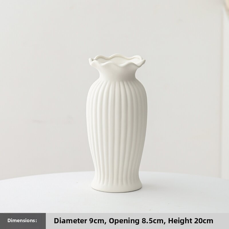 European Style White Ceramic Rose Vase
