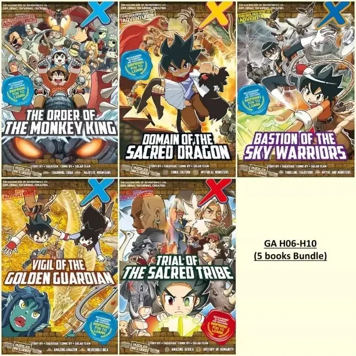X-VENTURE The Golden Age of Adventures GA 06-10 (5 Books Bundle) English Children Books / Comic Book