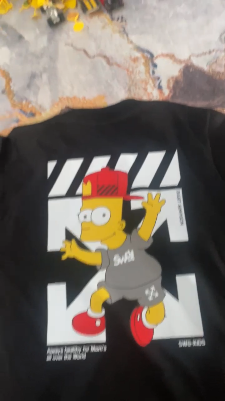 Kaos Distro Anak Laki-laki Perempuan Motif The Simpson Depan Belakang Keren Usia 1-12 thn