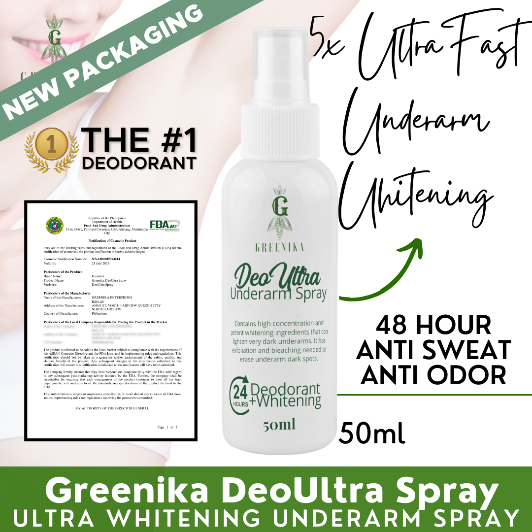 Greenika Underarm Whitening Spray - Fast Dark Spot Remover