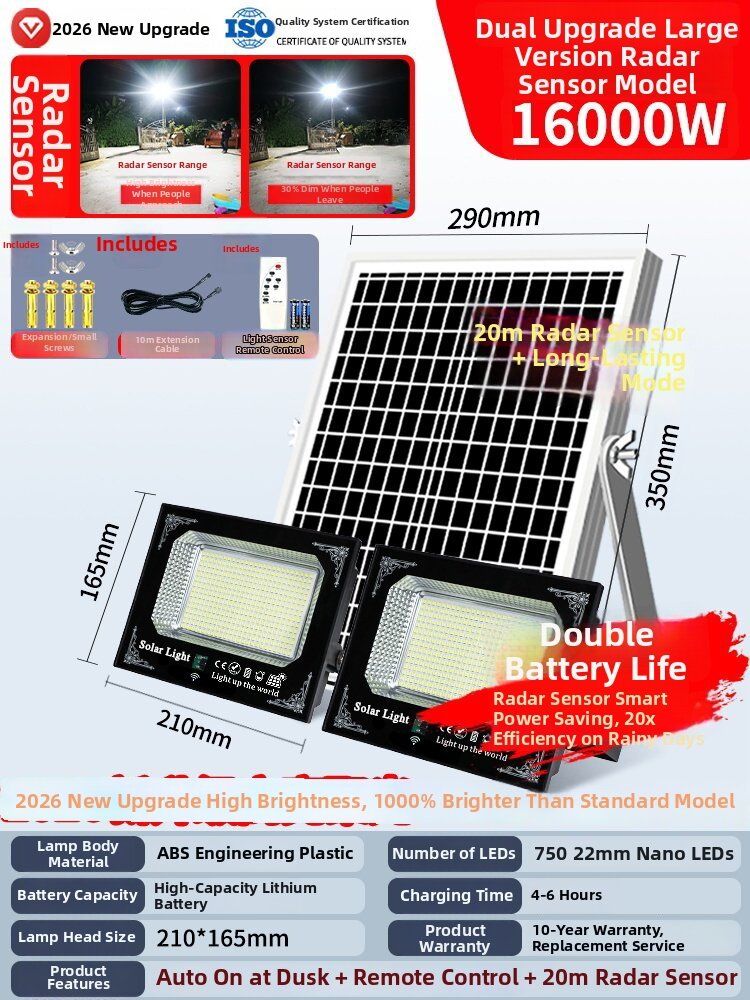 MaiMeng | Solar Waterproof Motion Sensor LED Street Lamp