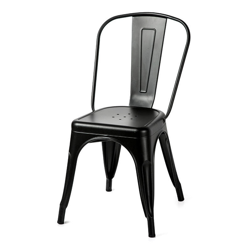 dark metal dining chairs