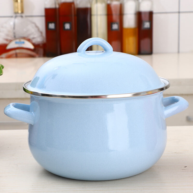 Oulijia Enamel Avocado Green Enamel Enamel Macaron Stockpot Enamel Pan