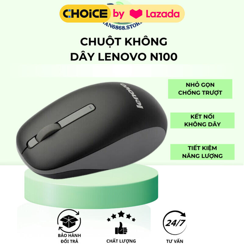 Chuột Không Dây Lenovo N100 Bền Nhạy