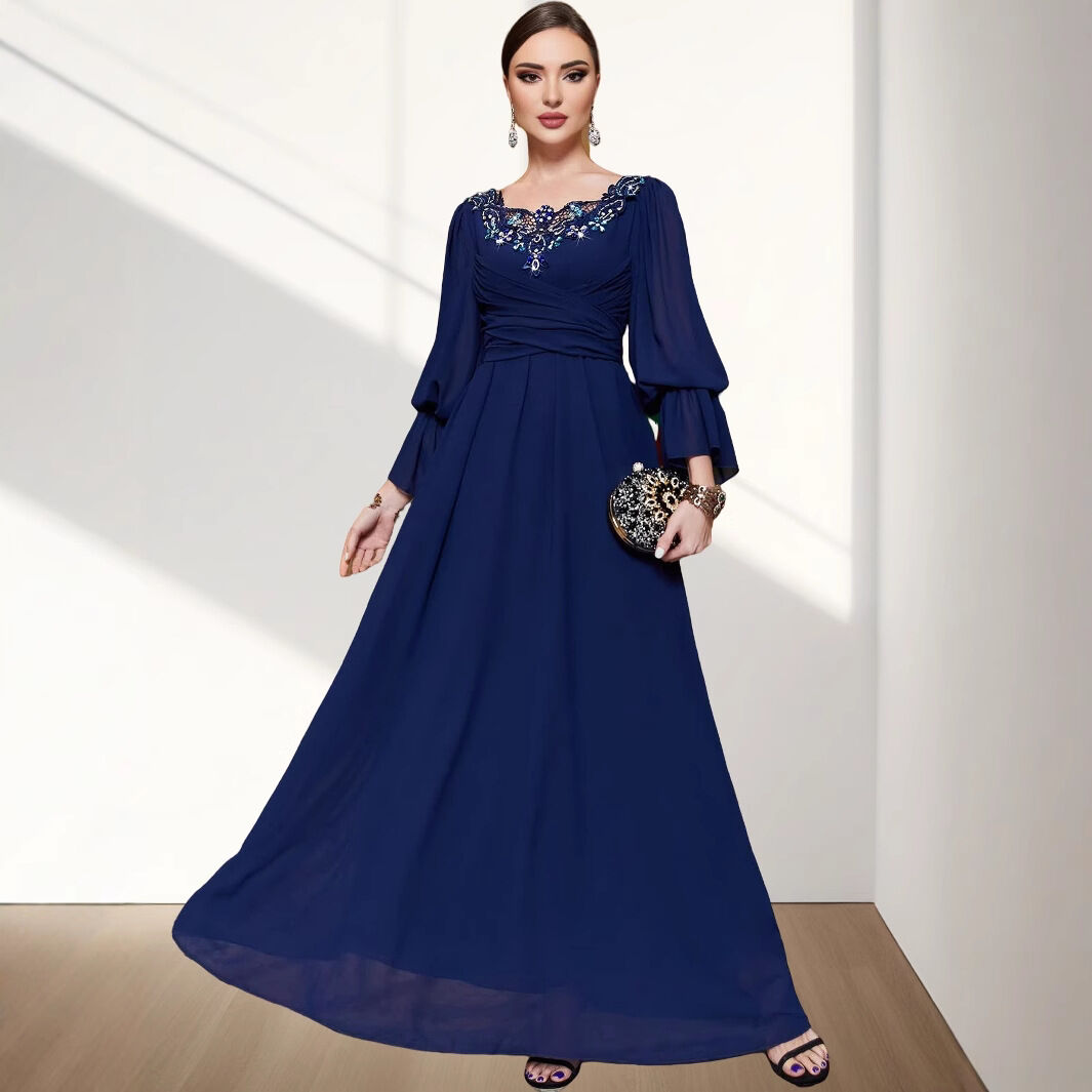 Shop Long Sequin Dress Blue at Better Price Online