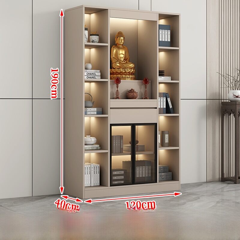 Modern Home Living Room Buddha Niche Altar Table God Image Wealth Deity Offering Table Cabinet Furniture Customizable