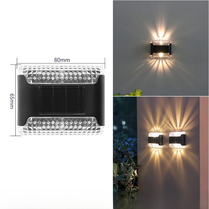 Solar Powered Wall Lamp Outdoor Garden Decorative Spotlight Villa Exterior Wall Lighting Wash Wall Light Night Light