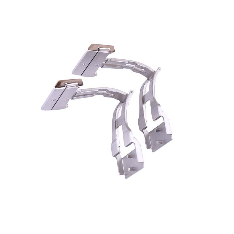 22mm men silver solid stainless steel buckle compatible for Hublot Big Bang Leather watch band women folding buckle accessories. 