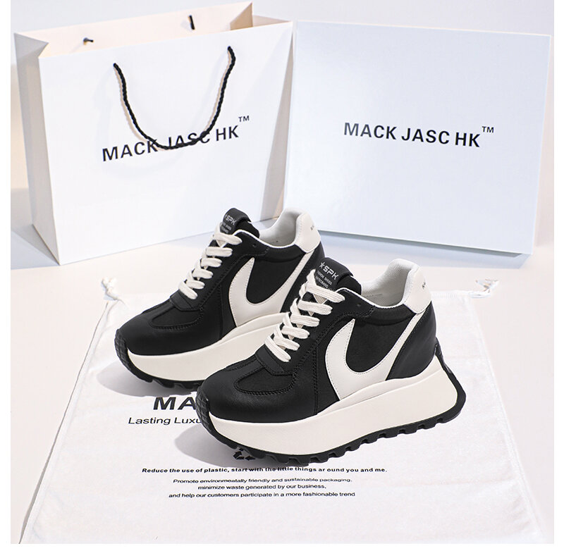 Hong Kong HK Agan Shoe 2025 Primavera Estate Nuove scarpe sportive traspiranti con tacco alto con plateau spesso da donna