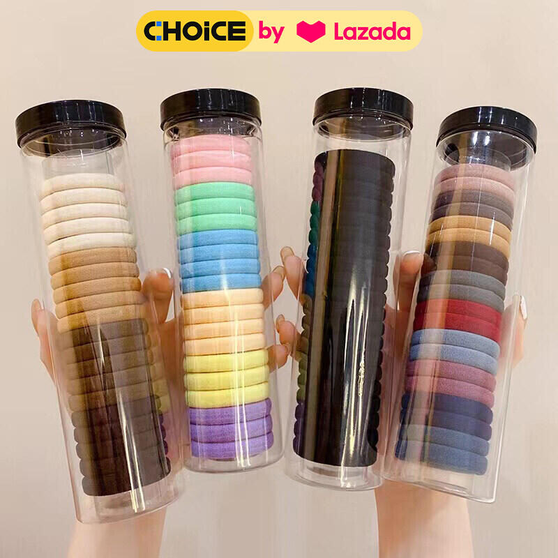 20 Cái/hộp Dây Buộc Tóc Nhiều Màu Cho Nữ Phong Cách Hàn Quốc Đàn Hồi Cao Dây Buộc Tóc Thời Trang Bé Gái Scrunchies
