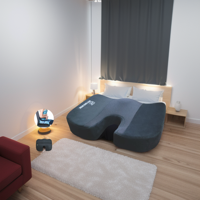 UM Orthopedic Memory Foam Coccyx Seat Cushion.