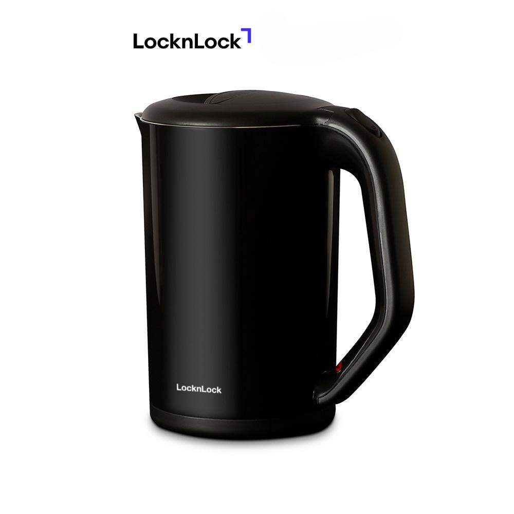 EJK738 - Bình đun nước siêu tốc Lock&Lock Trắng/Đen 1.7L 1800W Thân ấm 2 lớp cách nhiệt - Hàng chính hãng - Bảo hành 2 năm