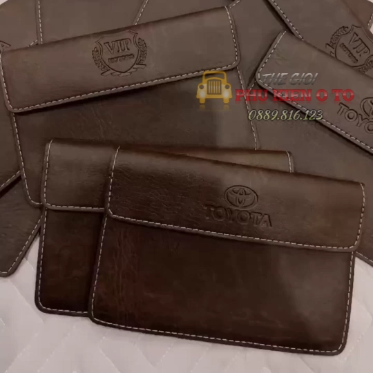Ví Da Cao Cấp - Ví Đựng Giấy Tờ Ô Tô- Ví Đựng Giấy Đăng Kiểm - Túi đựng giấy tờ xe ô tô in dập logo các hãng xe