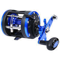 Sougayilang Trolling Drum Fishing Reel 3.8:1 Gear Ratio 3+1BB Metal Wire Guide Waterproof Anti Corrosion for Large Fish Fishing