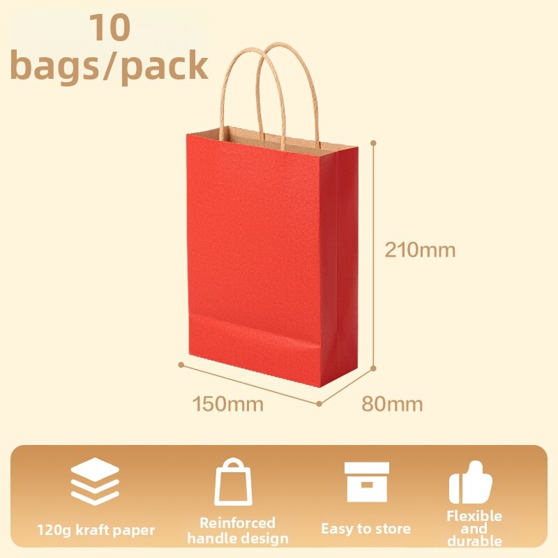deli | Thick Gift Packaging Brown Paper Bags 10pc