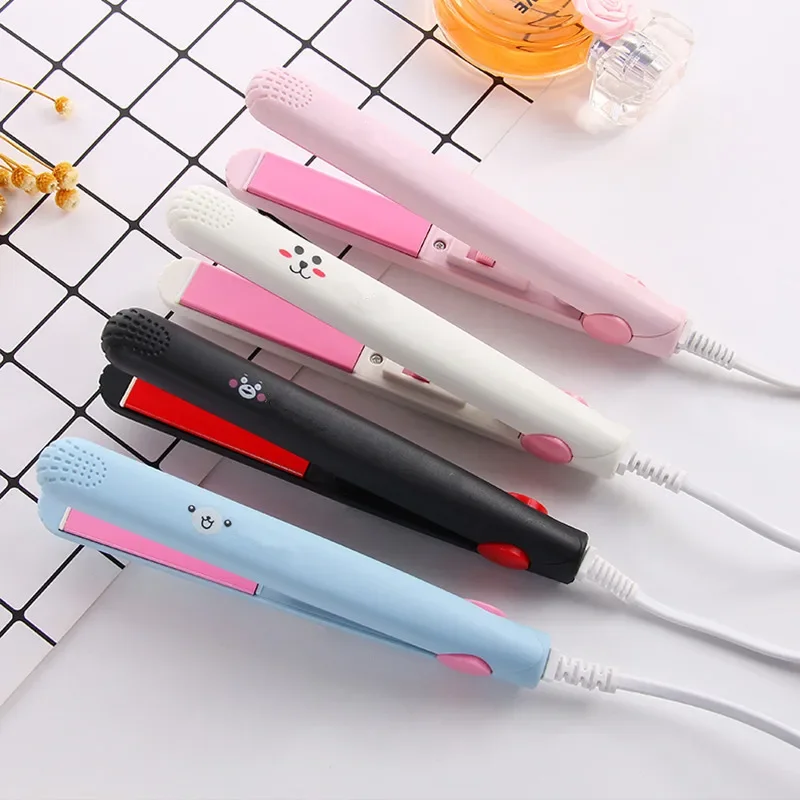 Mini Hair Curler Straightening Hair Straight Roll Dual-Use Bangs Hair Straightener Fans Small Electric Hair Straightener Female Artifact for a Lazy Ironing Board