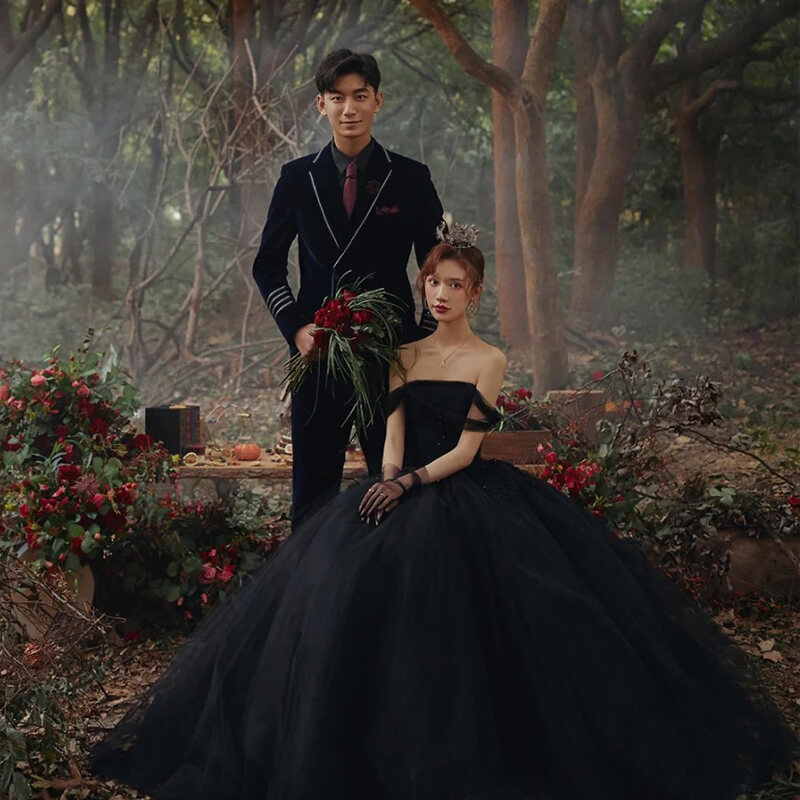 buy black wedding dress