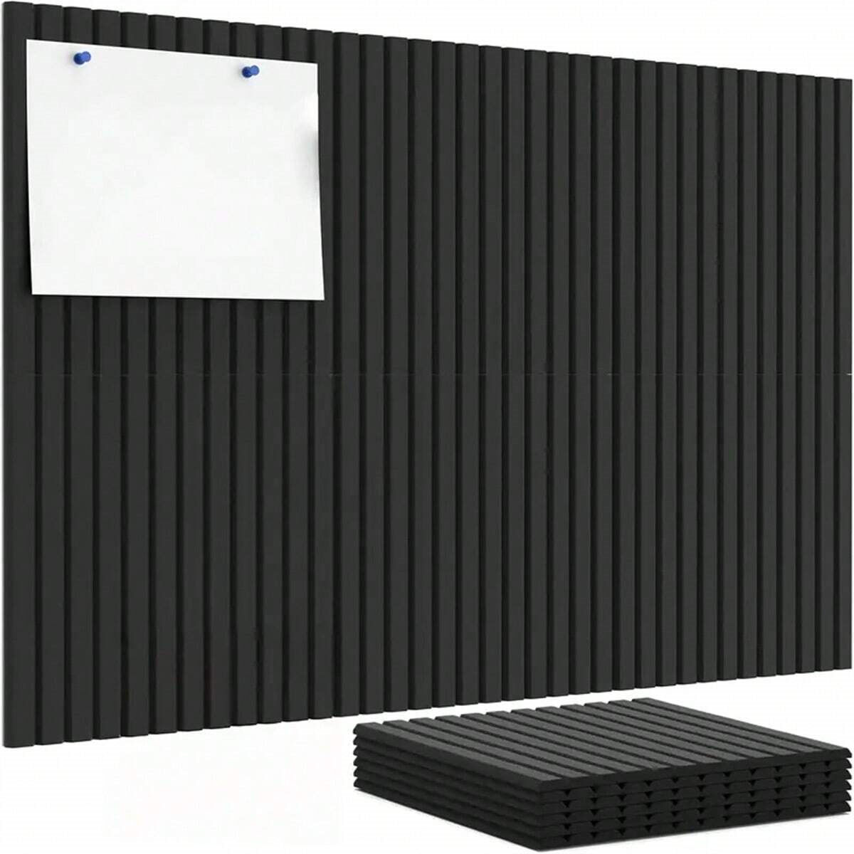6pcs Office Large Cork Board Alternative Felt Wall Tiles Noise Reducing Felt Board Bulletin Board Pegboard Photo Memo For Home