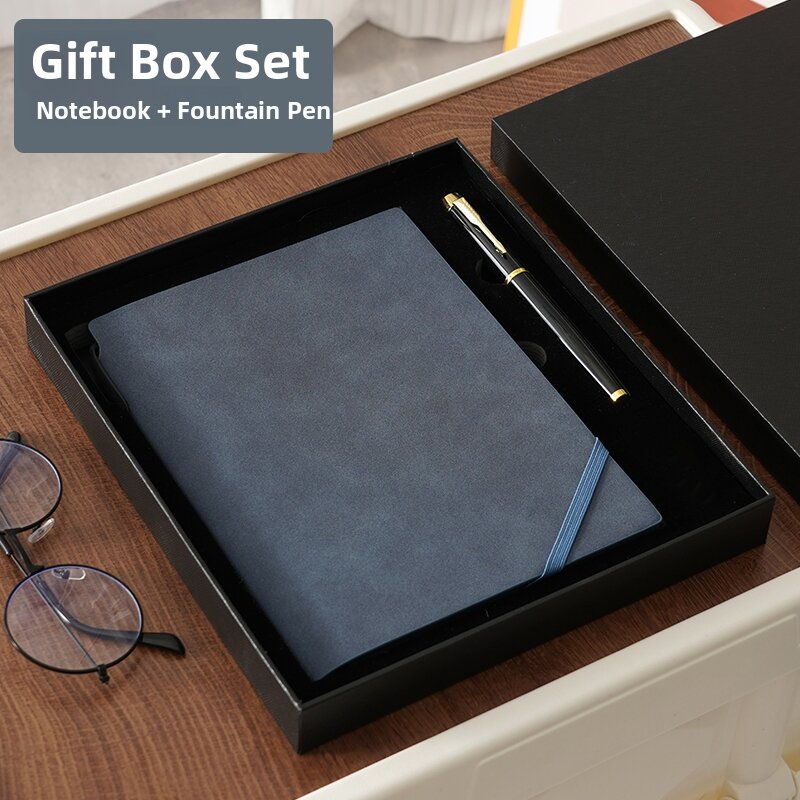 Retro A5 Business Notebook Soft Leather Bound with Tie Thickened Diary Notebook for Office Meetings Record Keeping Simple Design for Students