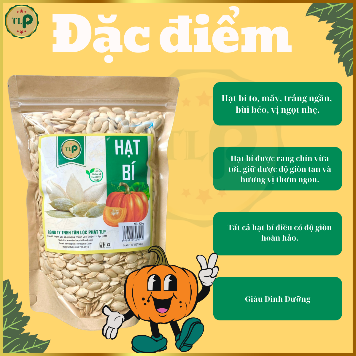 Hạt Bí Trắng Tân Lộc Phát 500gr