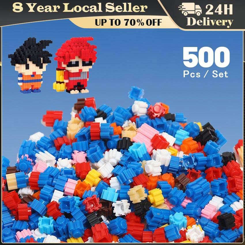 500pcs Pixel Art Puzzle Micro Diamond Building Blocks DIY 3D Small