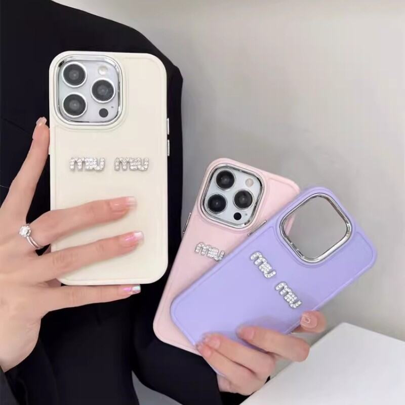 Trendy 3D Miu Miu Fashion Phone Case for iPhone 14 14 Pro 13 12 11 Pro Max  X XS Max XR Cute Cover for Women | Lazada PH