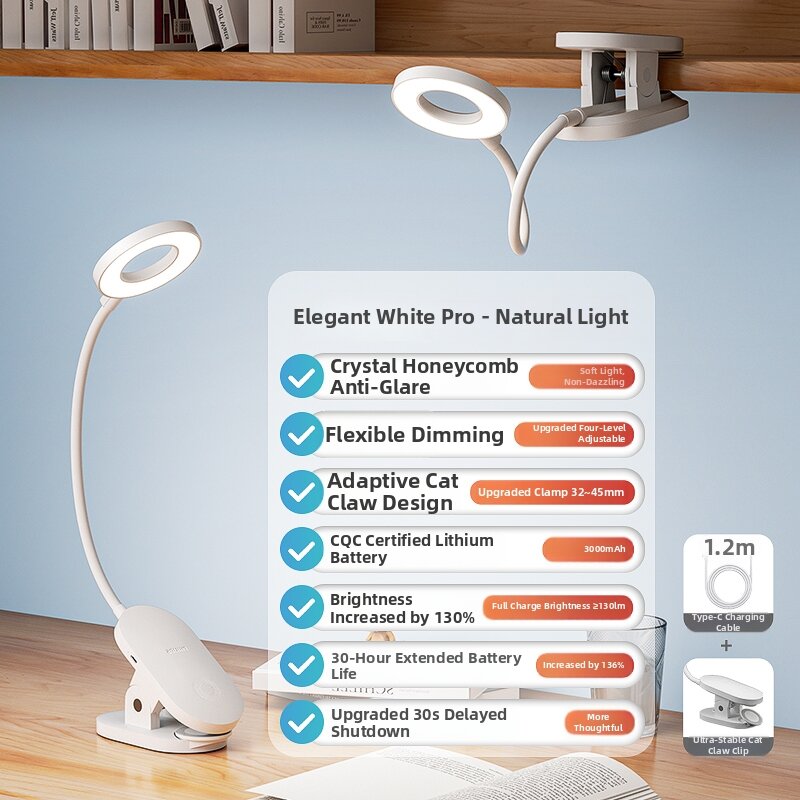 Philips | Charging Desk Lamp for Reading Clamping Eye-care