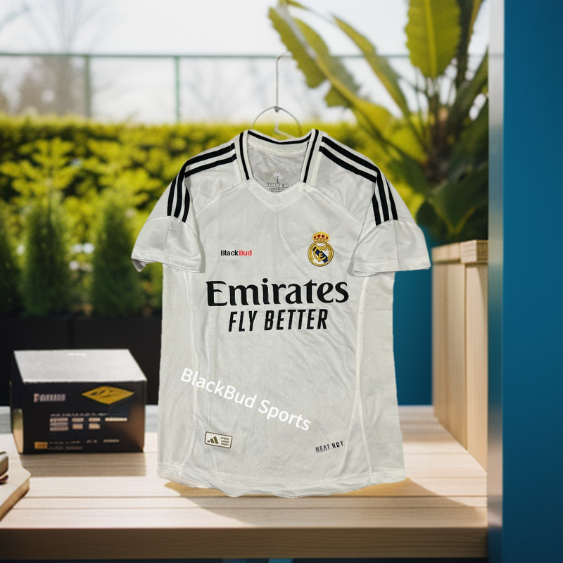 Real Madrid Home Jersey 24/25 Premium Quality Short Sleeves. 