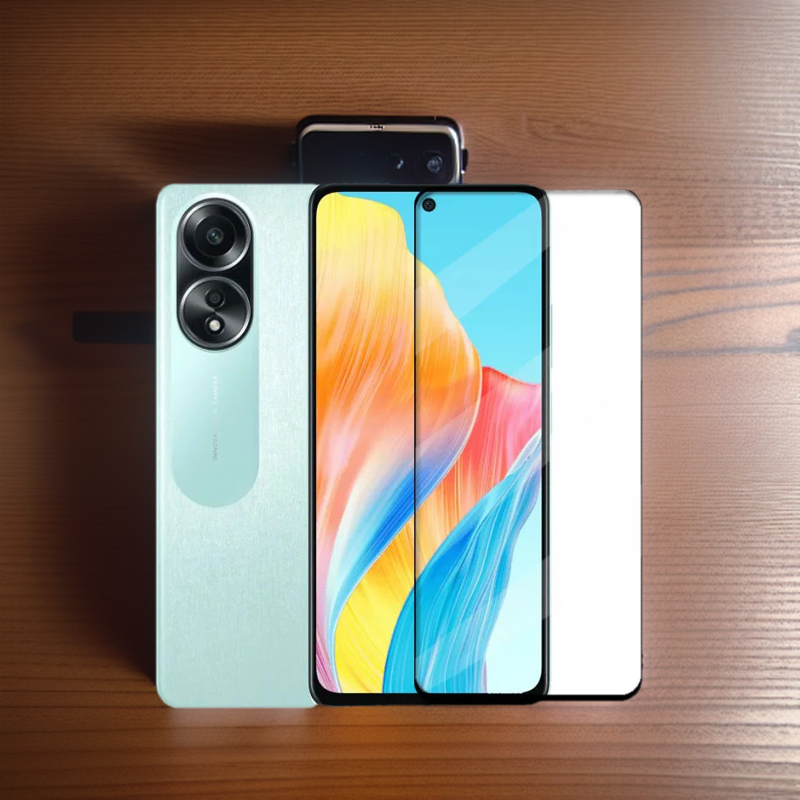 Miếng dán màn hình cường lực full màn hình oppo A58