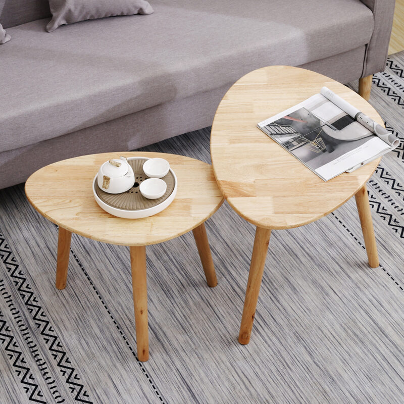 Minju Solid Wood Small Coffee Table, Coffee Table Simple Wood