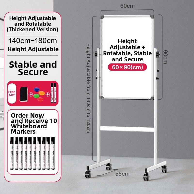 deli | Erasable Magnetic Rotatable Double-Sided Whiteboard