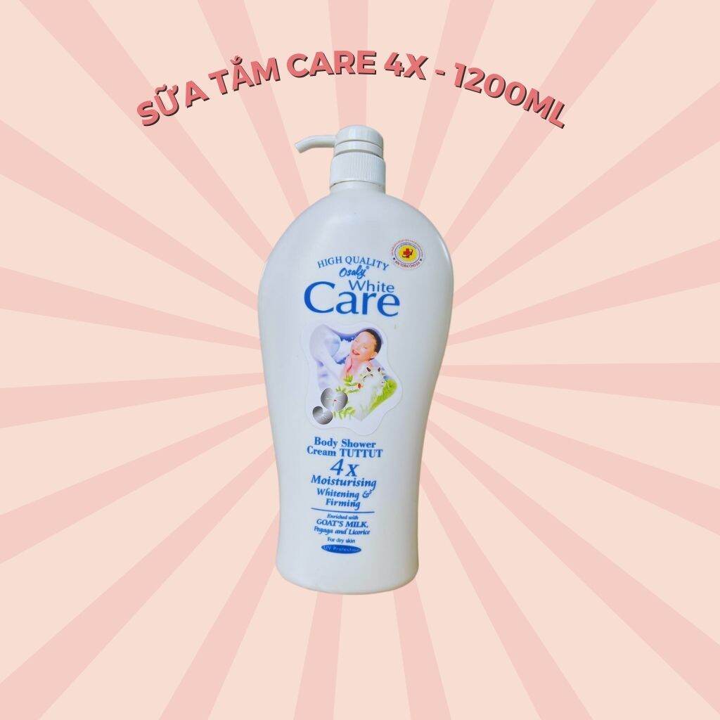 Sữa tắm dưỡng ẩm White Care 4x chai 1200ml